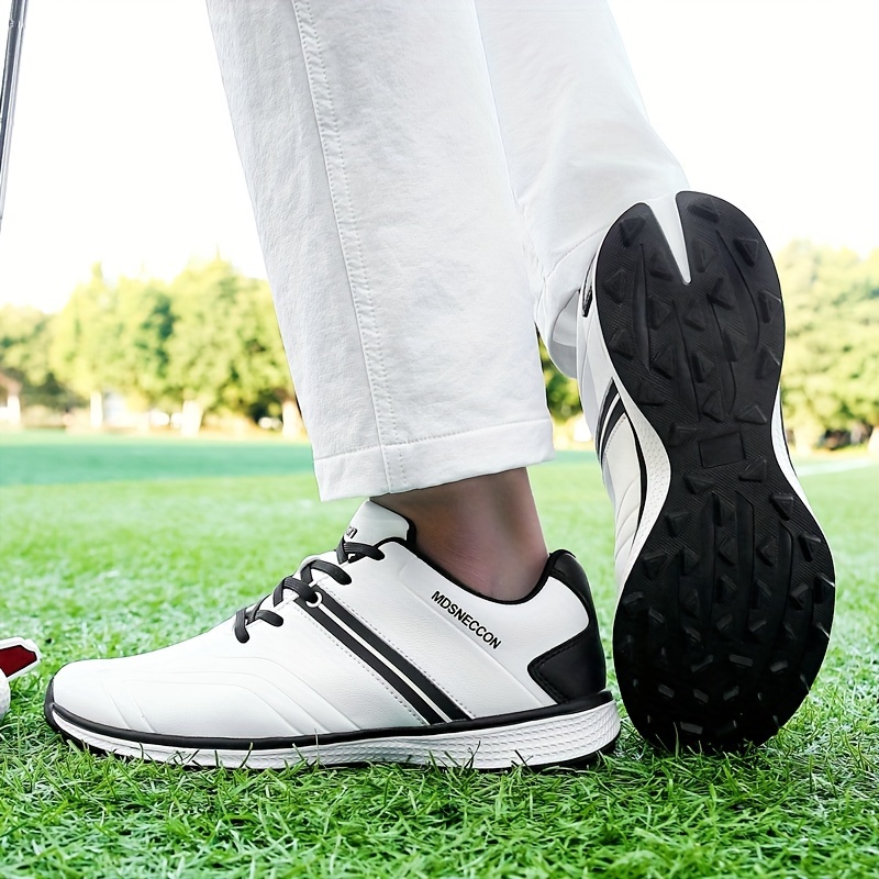 Mens Solid Non Slip Golf Shoes Professional Lace Up Sports Sneakers Perfect For Better & Outdoors Temu details 2