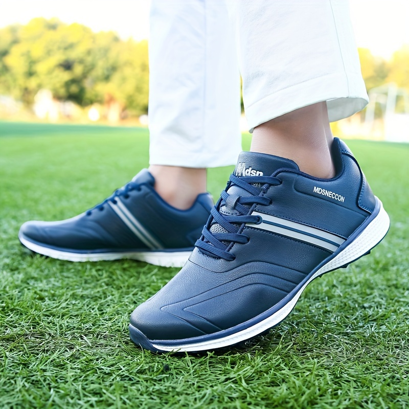 Mens Solid Non Slip Golf Shoes Professional Lace Up Sports Sneakers Perfect For Better & Outdoors Temu details 8