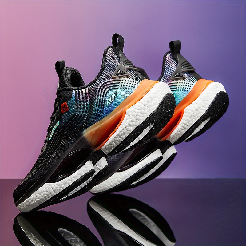 mens lightweight sports sneakers shock absorption breathability comfort for outdoor running jogging hiking details 0