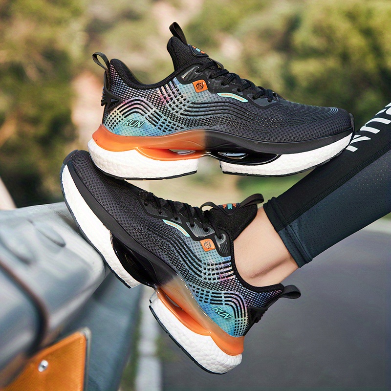 mens lightweight sports sneakers shock absorption breathability comfort for outdoor running jogging hiking details 2