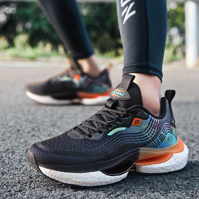 mens lightweight sports sneakers shock absorption breathability comfort for outdoor running jogging hiking details 4