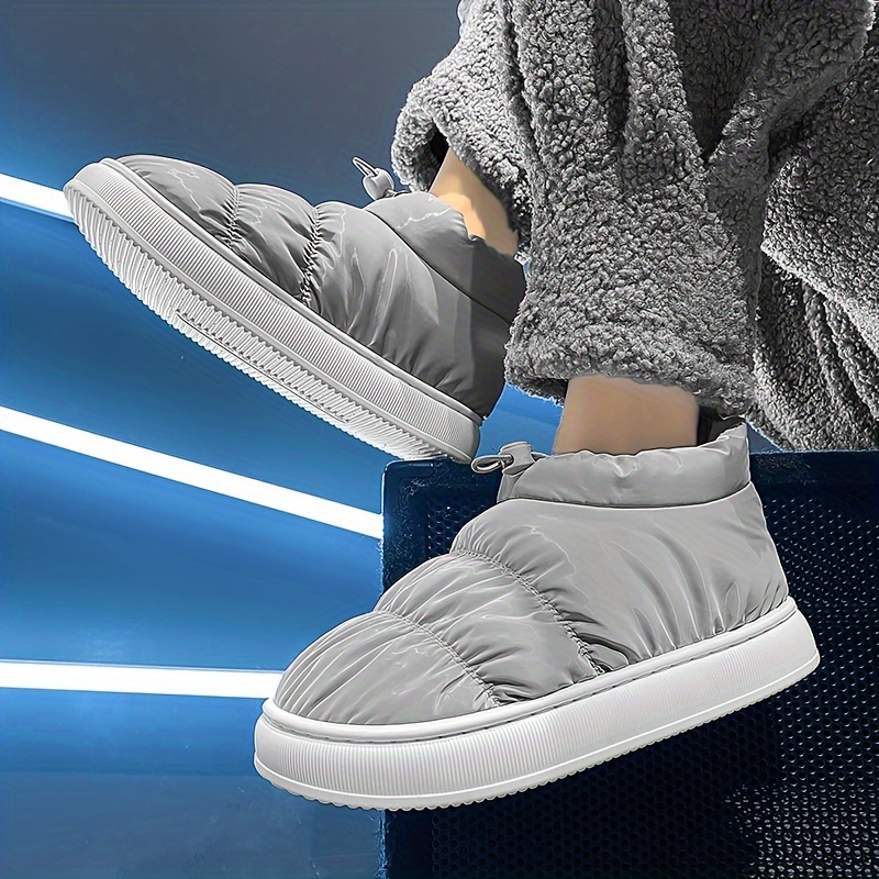 Mens Fashion Snow Boots Breathable Lightweight Slip On Shoes With Fuzzy Lining And Elastic For Outdoor Autumn And Winter Men s Shoes Temu details 3