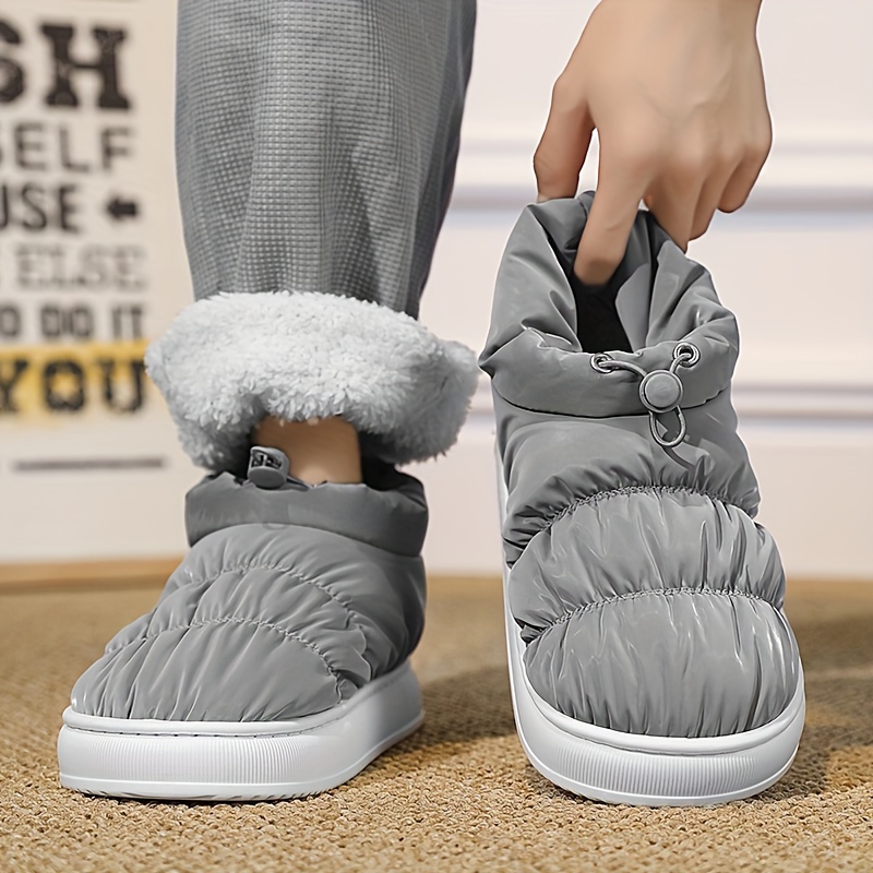Mens Fashion Snow Boots Breathable Lightweight Slip On Shoes With Fuzzy Lining And Elastic For Outdoor Autumn And Winter Men s Shoes Temu details 5