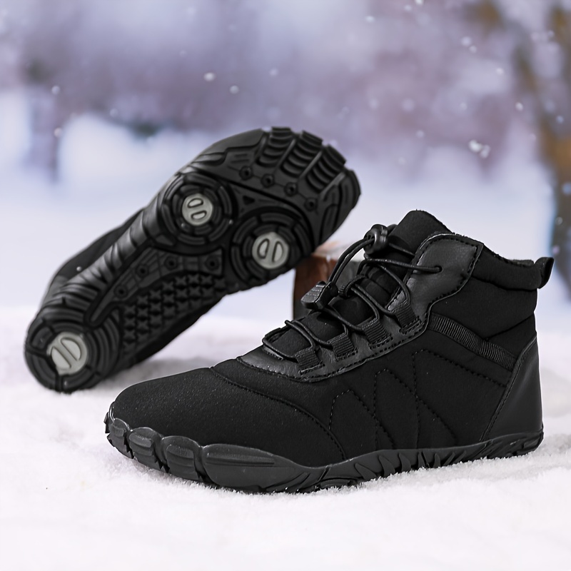 Mens Casual Snow Boots Anti Skid Windproof High Top Slip On Boots With Elastic For Outdoor Autumn And Winter Men s Shoes Temu details 0