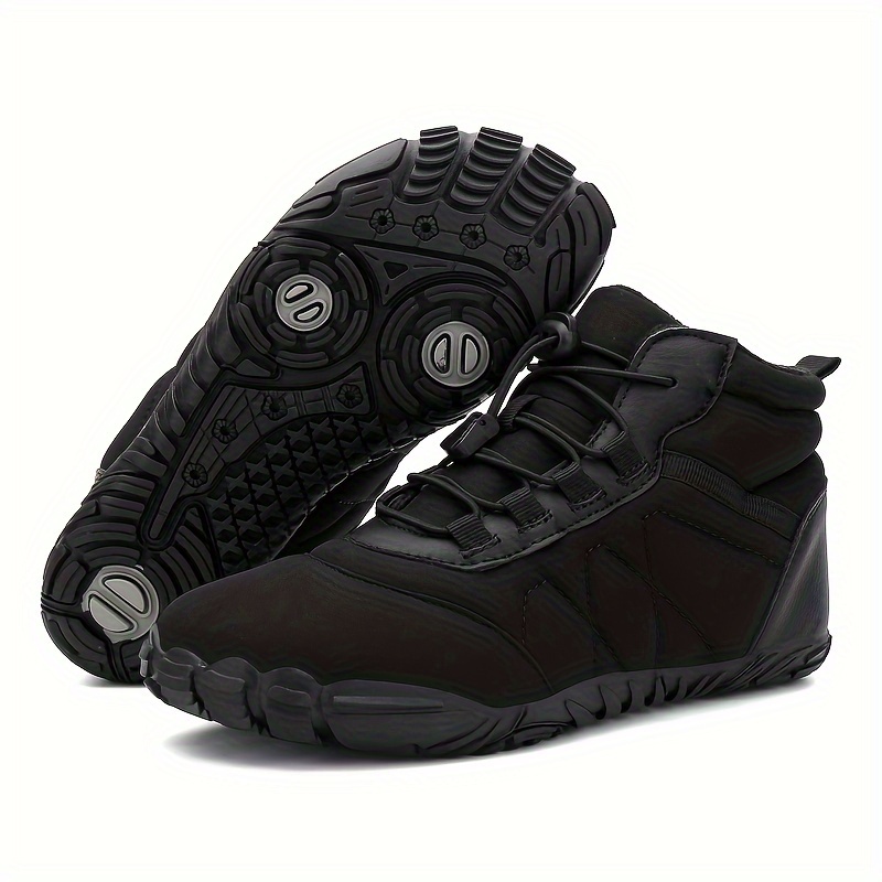 Mens Casual Snow Boots Anti Skid Windproof High Top Slip On Boots With Elastic For Outdoor Autumn And Winter Men s Shoes Temu details 2