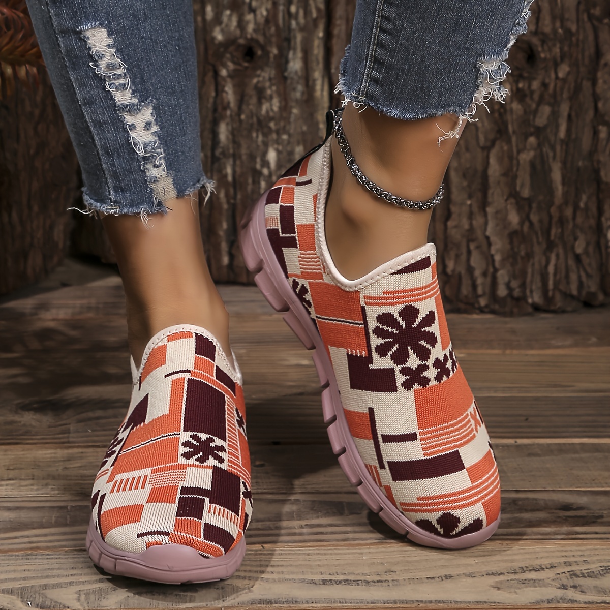 casual sports shoes women s lightweight breathable fabric details 1