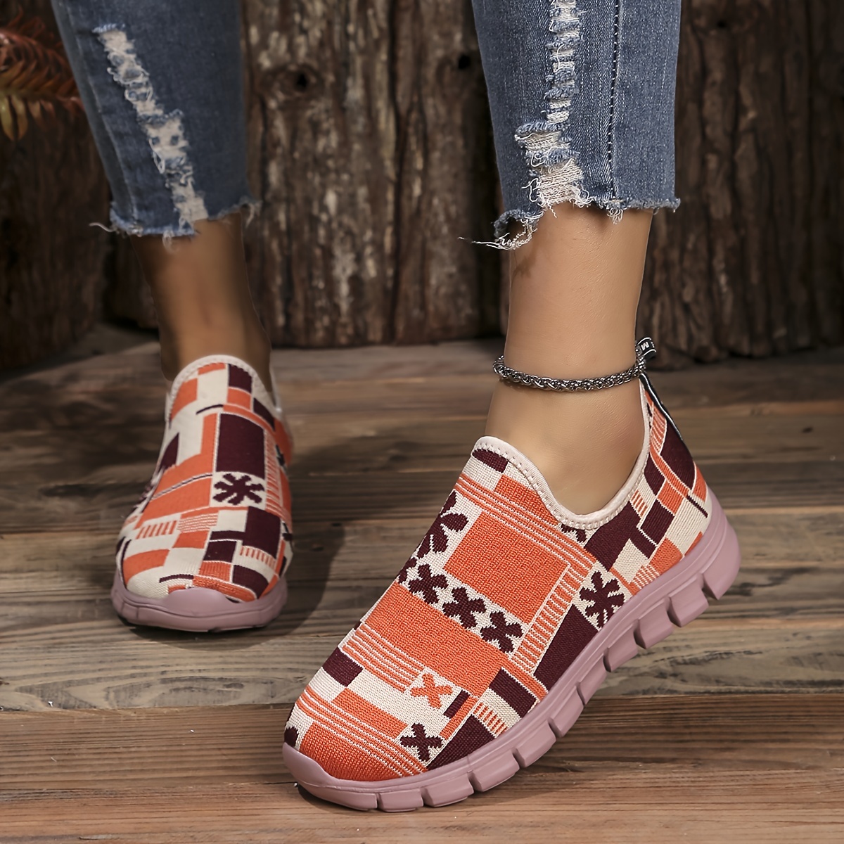 casual sports shoes women s lightweight breathable fabric details 3